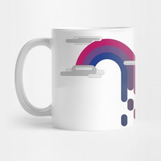 Bisexual Pride Flag Minimalist Drip Rainbow Design Mug